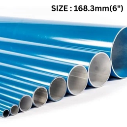 Quickair Compressed Air Aluminum Pipe Seamless-6063 Grade-3 Meter Length-168.3mm-6"
