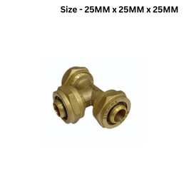 Jindal Equal Tee Fittings Brass-Fit -25mm x 25mm x 25mm