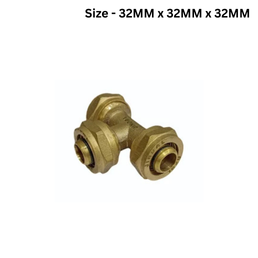 Jindal Equal Tee Fittings Brass-Fit -32mm x 32mm x 32mm