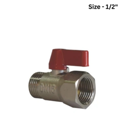 Quickair Male Female Mini Brass Ball Valve -1/2"
