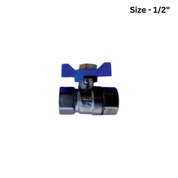 Unipro Brass Ball Valve Butterfly Blue Handle -1/2"-Pack Of 12Nos