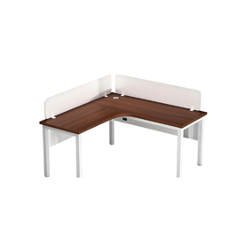 Wintech Work-Station Table Bloomy L-Type-Glassy(5 Feet x 2 Feet x 3.5 Feet )