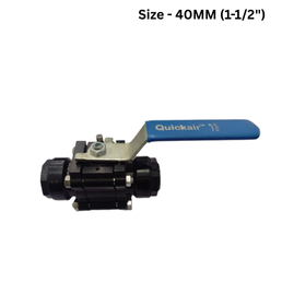 Quickair 3 Piece Inline Ball Valve Push Fit - 40MM