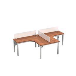 Wintech Work-Station Table Bloomy T-Type-Glassy(5 Feet x 2 Feet x 3.5 Feet )