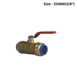 Quickair Push Fit Inline Brass Ball Valves - 20mm-3/4"