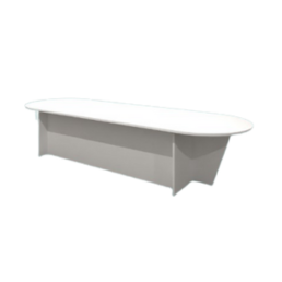 Wintech Meeting & Discussion Table Heritage Ellipsy(12Feet x 4 Feet x 2.5 Feet ) -25mm Thickness